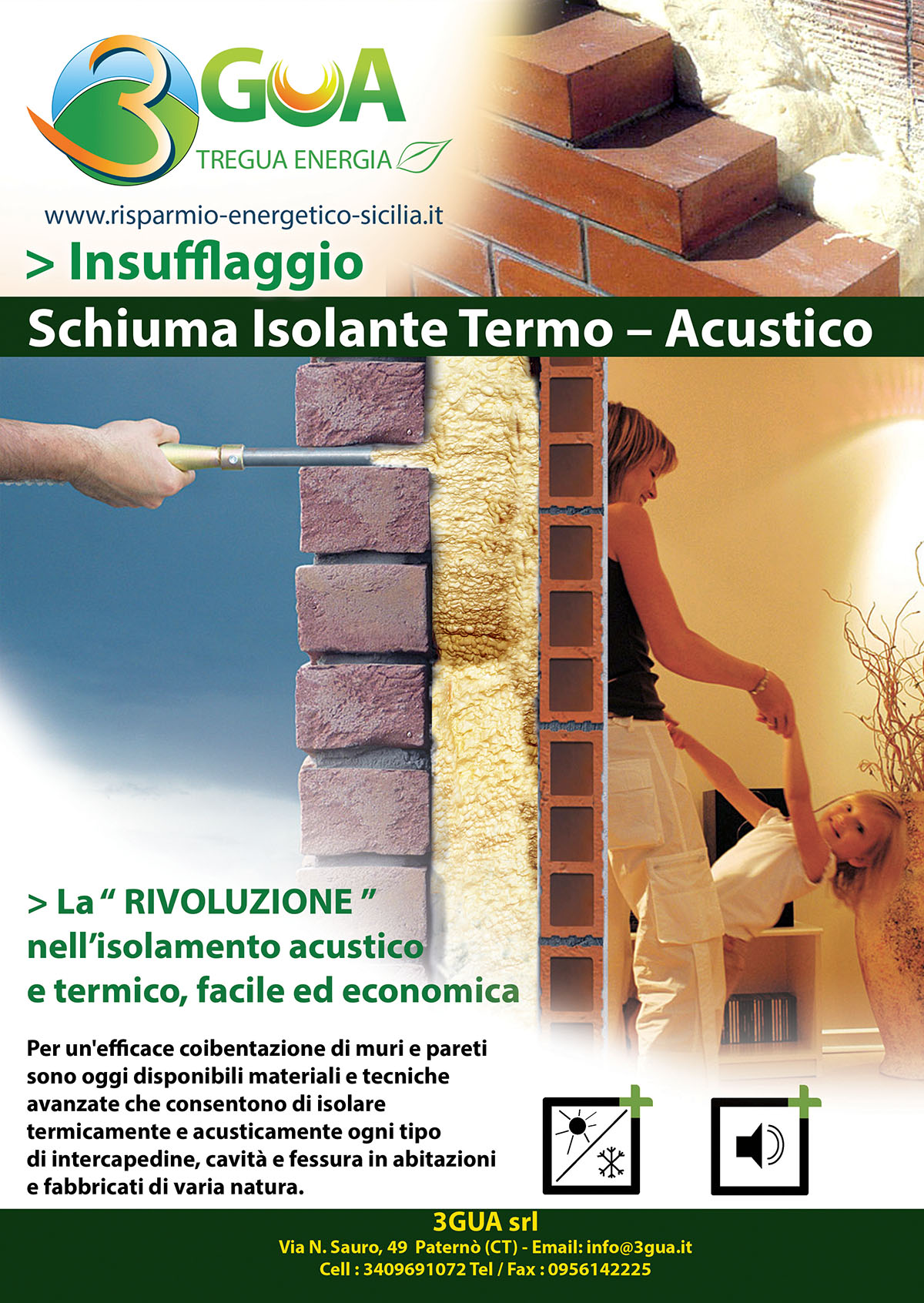 Intervento di insufflaggio per isolamento termico in Sicilia